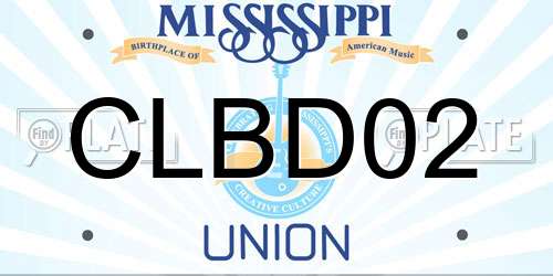 CLBD02 Mississippi License Plate