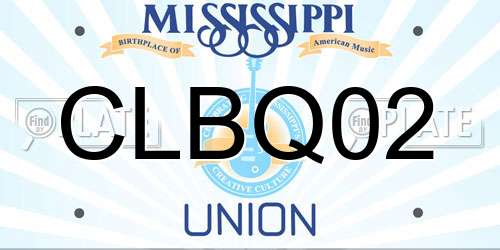 CLBQ02 Mississippi License Plate