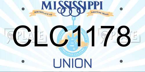 CLC1178 Mississippi License Plate