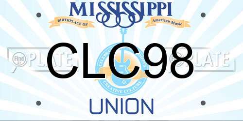 CLC98 Mississippi License Plate