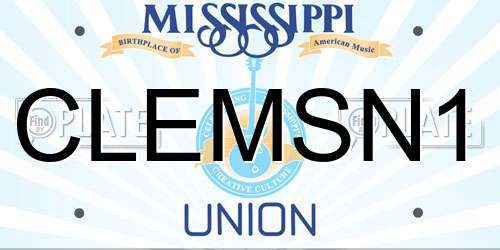 CLEMSN1 Mississippi License Plate