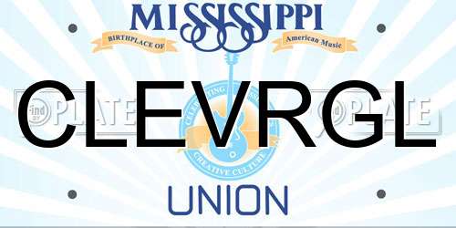 CLEVRGL Mississippi License Plate
