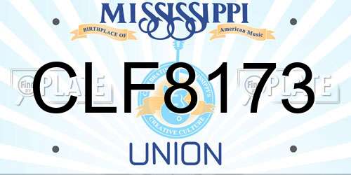 CLF8173 Mississippi License Plate