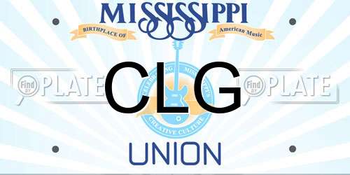 CLG Mississippi License Plate