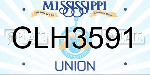 CLH3591 Mississippi License Plate