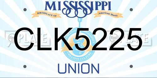 CLK5225 Mississippi License Plate
