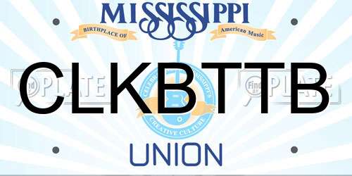 CLKBTTB Mississippi License Plate