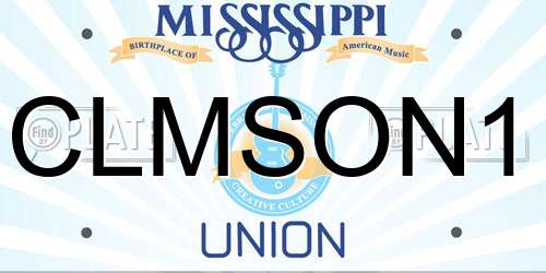 CLMSON1 Mississippi License Plate