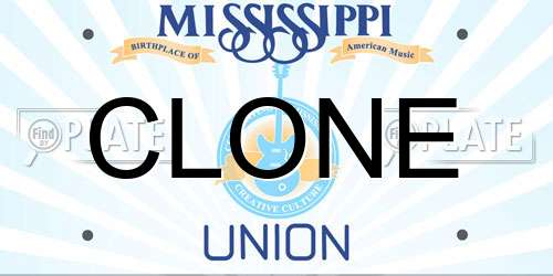 CLONE Mississippi License Plate