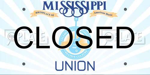 CLOSED Mississippi License Plate