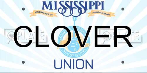CLOVER Mississippi License Plate