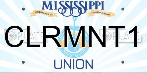 CLRMNT1 Mississippi License Plate