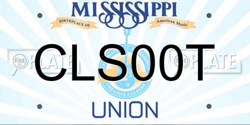 CLS00T Mississippi License Plate