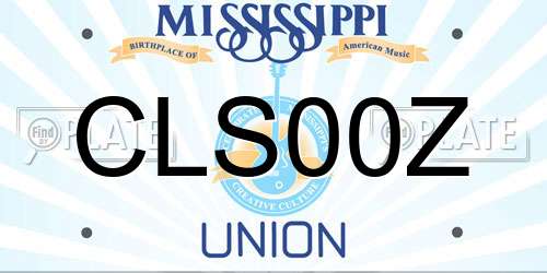 CLS00Z Mississippi License Plate