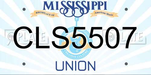 CLS5507 Mississippi License Plate