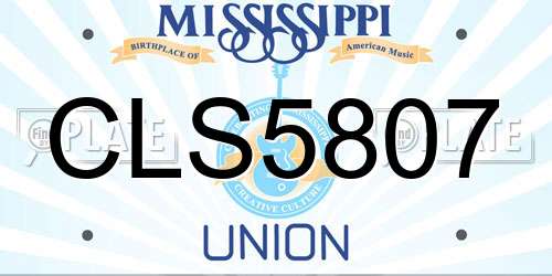 CLS5807 Mississippi License Plate