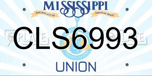 CLS6993 Mississippi License Plate