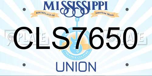 CLS7650 Mississippi License Plate