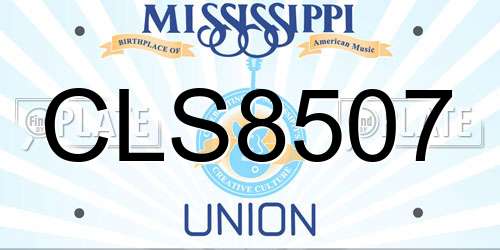 CLS8507 Mississippi License Plate