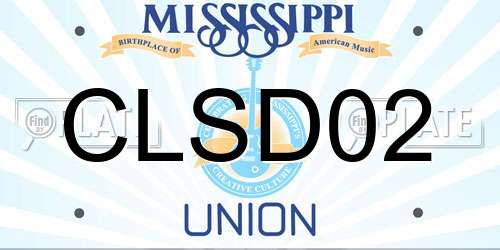 CLSD02 Mississippi License Plate