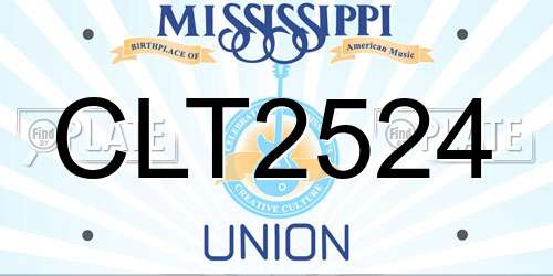CLT2524 Mississippi License Plate