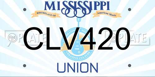 CLV420 Mississippi License Plate
