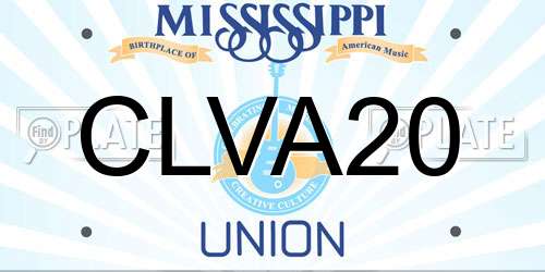 CLVA20 Mississippi License Plate