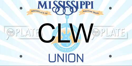 CLW Mississippi License Plate