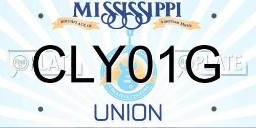 CLY01G Mississippi License Plate
