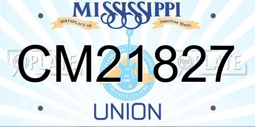 CM21827 Mississippi License Plate