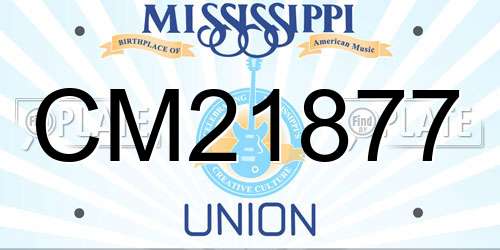 CM21877 Mississippi License Plate
