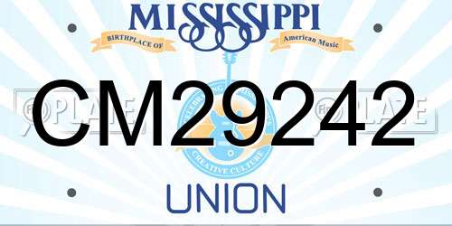 CM29242 Mississippi License Plate