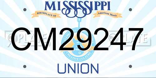 CM29247 Mississippi License Plate