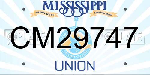 CM29747 Mississippi License Plate