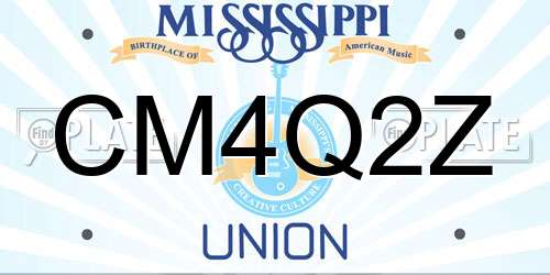 CM4Q2Z Mississippi License Plate