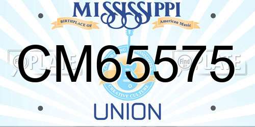 CM65575 Mississippi License Plate