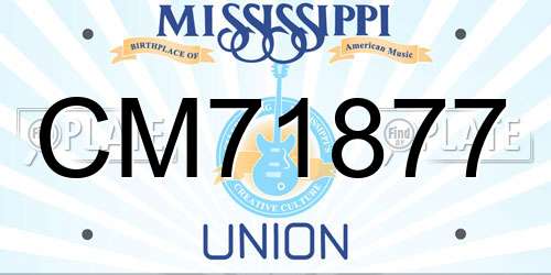 CM71877 Mississippi License Plate