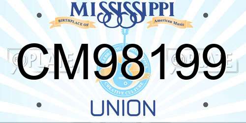 CM98199 Mississippi License Plate