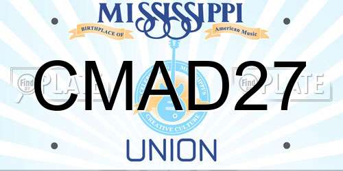 CMAD27 Mississippi License Plate