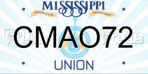 CMAO72 Mississippi License Plate