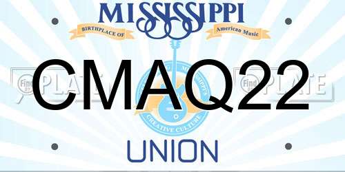 CMAQ22 Mississippi License Plate