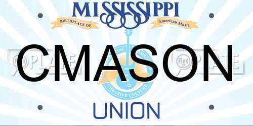 CMASON Mississippi License Plate