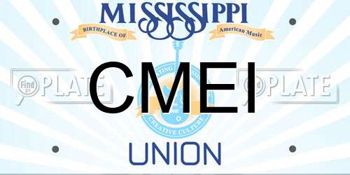 CMEI Mississippi License Plate