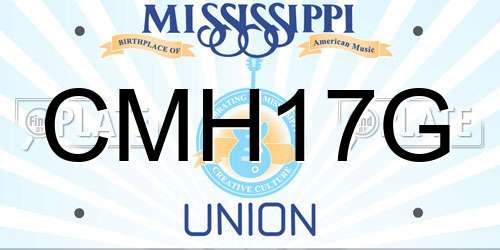 CMH17G Mississippi License Plate