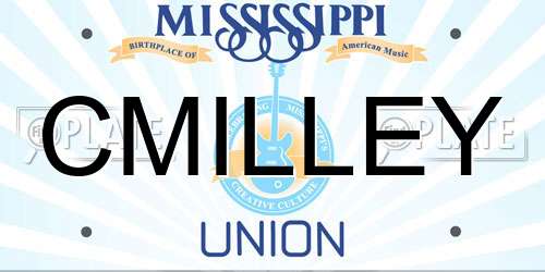 CMILLEY Mississippi License Plate