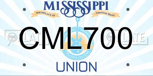 CML700 Mississippi License Plate