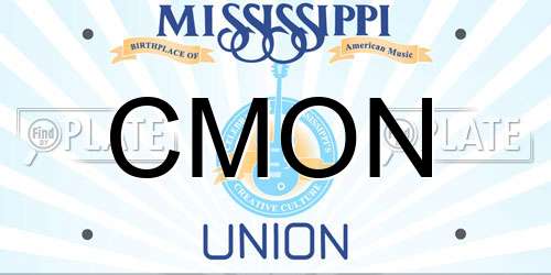 CMON Mississippi License Plate