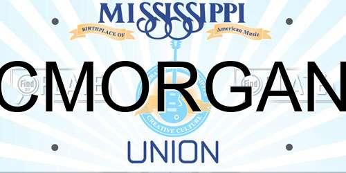 CMORGAN Mississippi License Plate