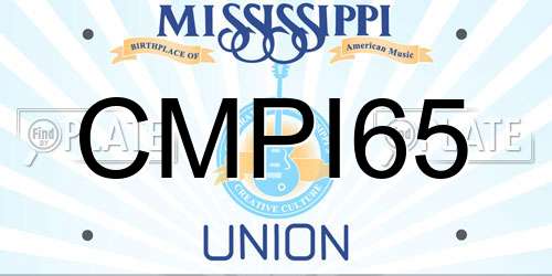 CMPI65 Mississippi License Plate