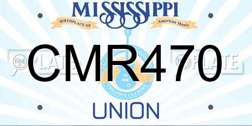 CMR470 Mississippi License Plate